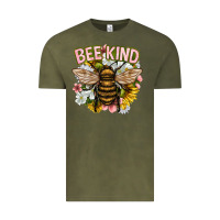 Vintage Olive bee kind Vintage Tee - NancyCooperArtShop