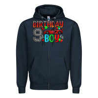 Navy birthday boy Zipper Hoodie - BundleAndBundleShop
