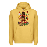 Antique Gold santas favorite principal afro messy bun Premium Hoodie - texasbilliewilder