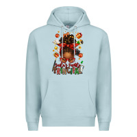 Blue Mist santas favorite principal afro messy bun Premium Hoodie - texasbilliewilder