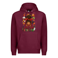 Burgundy santas favorite principal afro messy bun Premium Hoodie - texasbilliewilder