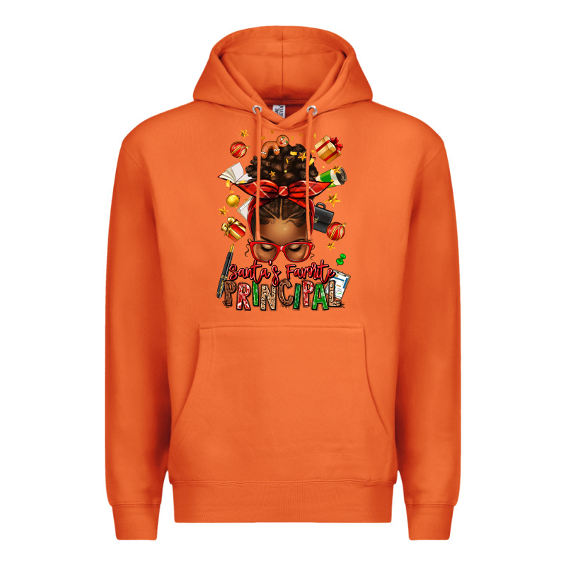 Santas Favorite Principal Afro Messy Bun Premium Hoodie by texasbilliewilder | Teevron