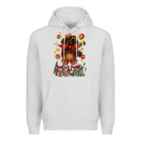Dove Grey santas favorite principal afro messy bun Premium Hoodie - texasbilliewilder