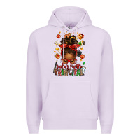Lilac santas favorite principal afro messy bun Premium Hoodie - texasbilliewilder