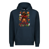 Navy santas favorite principal afro messy bun Premium Hoodie - texasbilliewilder