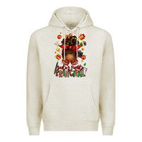 Oatmeal Heather santas favorite principal afro messy bun Premium Hoodie - texasbilliewilder