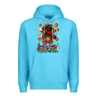Ocean Blue santas favorite principal afro messy bun Premium Hoodie - texasbilliewilder