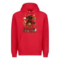 Red santas favorite principal afro messy bun Premium Hoodie - texasbilliewilder