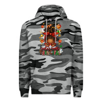 Slate Camo santas favorite principal afro messy bun Premium Hoodie - texasbilliewilder