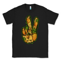 Black Pineapple Peace Sign Classic Tee - Jasminsmagicworld
