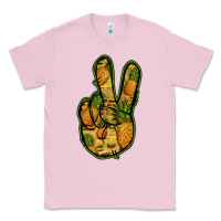 Bubblegum Pink Pineapple Peace Sign Classic Tee - Jasminsmagicworld
