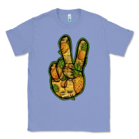 Colony Blue Pineapple Peace Sign Classic Tee - Jasminsmagicworld