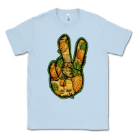 Dusty Blue Pineapple Peace Sign Classic Tee - Jasminsmagicworld