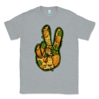 Heather Grey Pineapple Peace Sign Classic Tee - Jasminsmagicworld