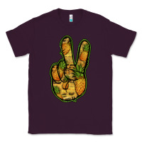 Plum Pineapple Peace Sign Classic Tee - Jasminsmagicworld