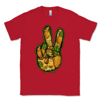 Red Pineapple Peace Sign Classic Tee - Jasminsmagicworld