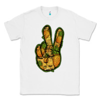 White Pineapple Peace Sign Classic Tee - Jasminsmagicworld