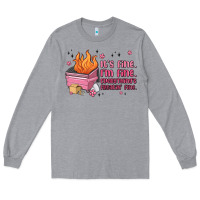 Heather Grey it's fine i'm fine everything's freakin' fine Long Sleeve Tee - MaliasSmallBusiness