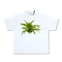 White Lemon Lime Dracaena Leaf Urban Heavy Tee - LillyAllenDesigns