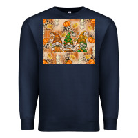 Navy fall with gnomes Premium Sweatshirt - texasbilliewilder