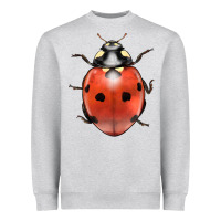 Heather Grey lady bug Heavyweight Sweatshirt - LillyAllenDesigns