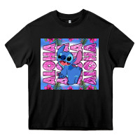 Black aloha stitch Heavy Core Tee - Zillion Design Studio