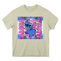 Mossy aloha stitch Heavy Core Tee - Zillion Design Studio
