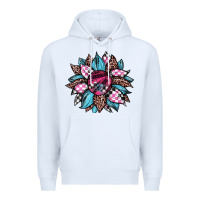 White race leopard sunflower Premium Hoodie - JahusDesignShop