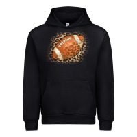 Black American Football Leopard Urban Hoodie - CowCowDesign