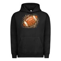 Pigment Black American Football Leopard Urban Hoodie - CowCowDesign
