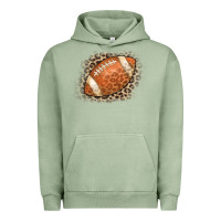 Pigment Oil Green American Football Leopard Urban Hoodie - CowCowDesign