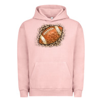 Pigment Salmon American Football Leopard Urban Hoodie - CowCowDesign
