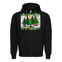Black christmas trees tumbler Zipper Hoodie - BundleAndBundleShop