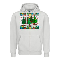 Dove Grey christmas trees tumbler Zipper Hoodie - BundleAndBundleShop