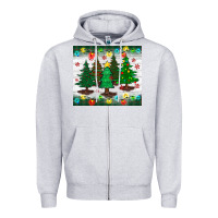 Heather Grey christmas trees tumbler Zipper Hoodie - BundleAndBundleShop