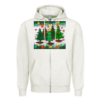Oatmeal Heather christmas trees tumbler Zipper Hoodie - BundleAndBundleShop