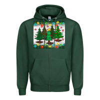 Sports Green christmas trees tumbler Zipper Hoodie - BundleAndBundleShop