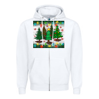White christmas trees tumbler Zipper Hoodie - BundleAndBundleShop