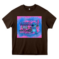 Chocolate Brown touch me and i will bite you stitch Heavy Core Tee - Zillion Design Studio