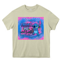 Touch Me And I Will Bite You Stitch Heavy Core Tee | Teevron