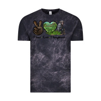 Cloud Black Peace Love Chimpanzee Vintage Tee - LillyAllenDesigns