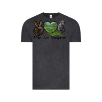 Vintage Black Peace Love Chimpanzee Vintage Tee - LillyAllenDesigns