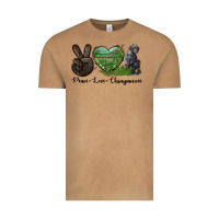 Vintage Camel Peace Love Chimpanzee Vintage Tee - LillyAllenDesigns