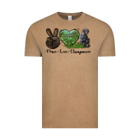 Vintage Coffee Peace Love Chimpanzee Vintage Tee - LillyAllenDesigns