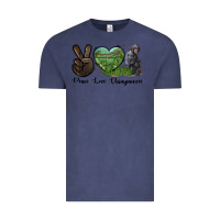 Vintage Denim Peace Love Chimpanzee Vintage Tee - LillyAllenDesigns