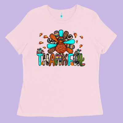 Thankful Turkey Ladies Tee Designed By Jahusdesignshop