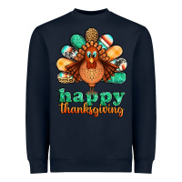 Navy happy thanksgiving turkey Heavyweight Sweatshirt - Jasminsmagicworld