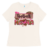 Bone football nana with leopard Ladies Tee - Zillion Design Studio