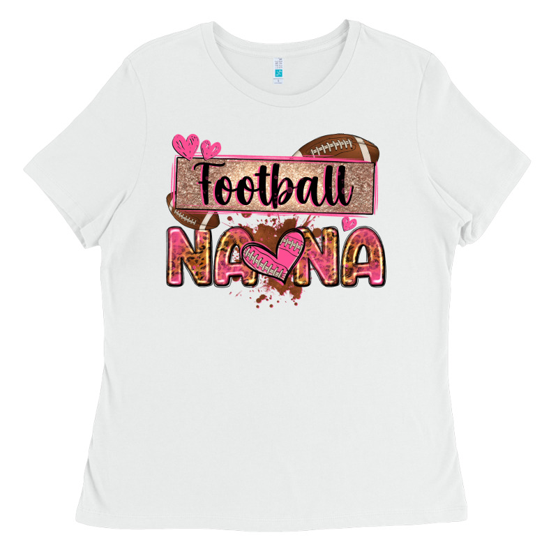 Football Nana With Leopard Ladies Tee by Zillion Design Studio | Teevron