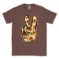 Chestnut Floral Gold Peace Sign Classic Tee - Jasminsmagicworld